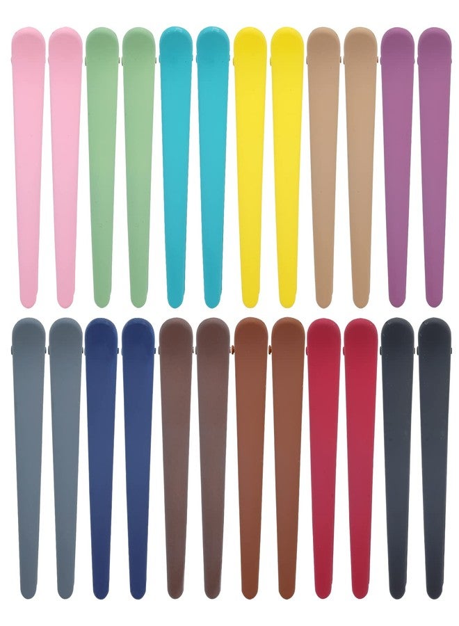 Dizila 24 Pack/12 Pairs 3" Plastic Matte Hair Clips for Styling Sectioning Salon Duckbill Alligator Hair Clips Non-Slip Hair Pins Barrettes Accessories for Women Girls Thin Thick - Image 2